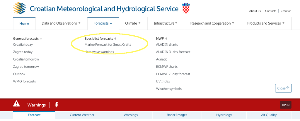 Marine Forecast HR